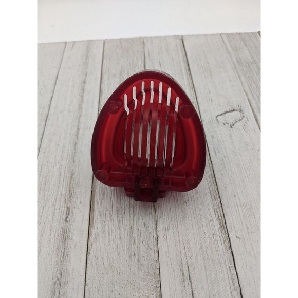 Strawberry Shaped Metal Red Boiled Egg Slicer Fruit 3" X 3 1/2" - Picture 3 of 5